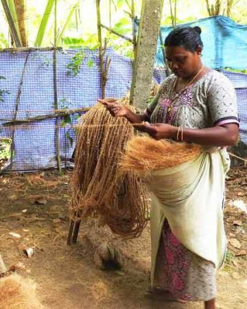 Coir making